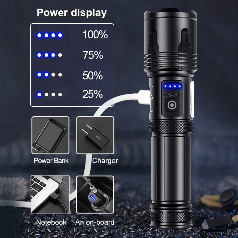 Super LED Rechargeable Laser Flashlight