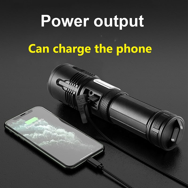 Super LED Rechargeable Laser Flashlight