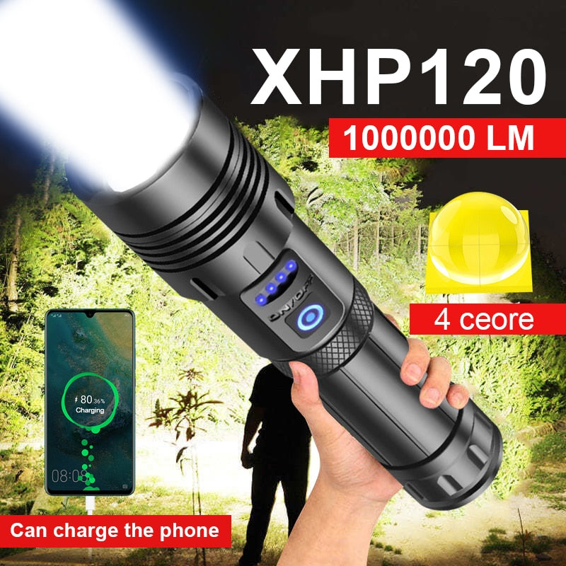 Super LED Rechargeable Laser Flashlight