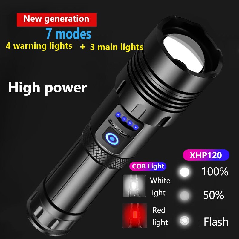 Super LED Rechargeable Laser Flashlight