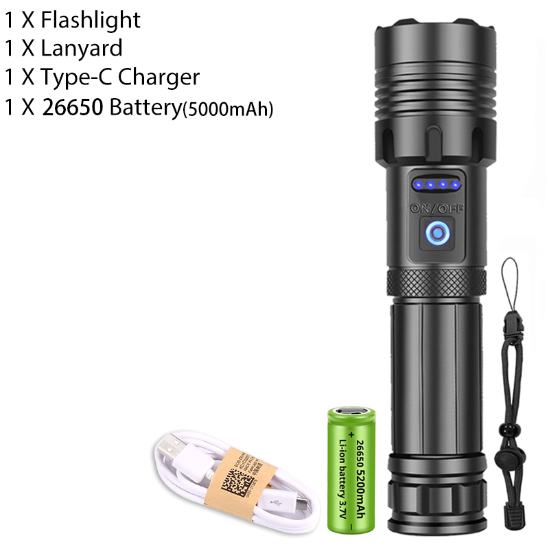 Super LED Rechargeable Laser Flashlight